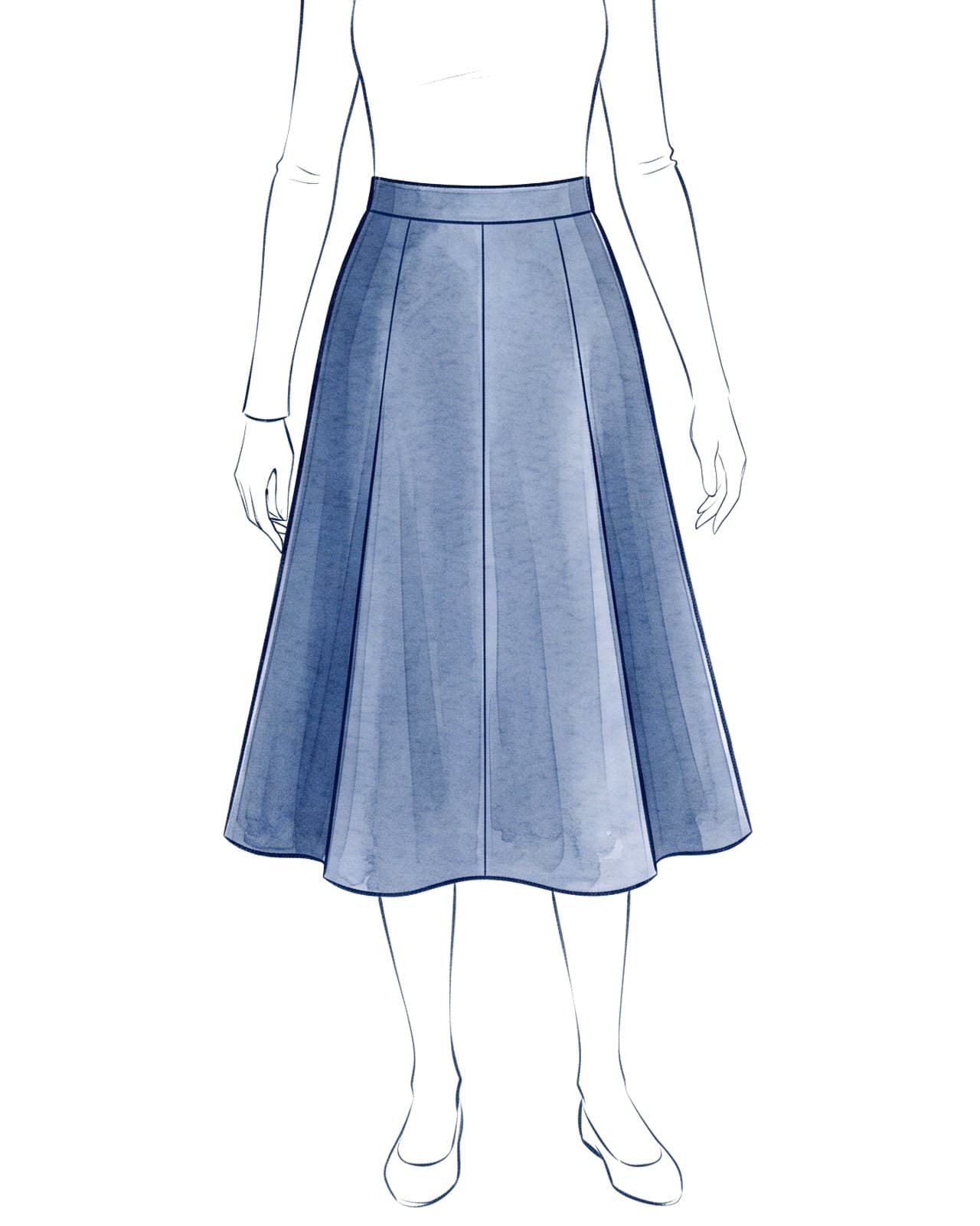 Gored skirt